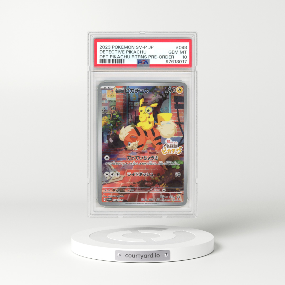 2022 Scarlet & Violet Promos #098 Detective Pikachu - Detective Pikachu Returns Pre-Order (PSA 10 GEM MINT)
