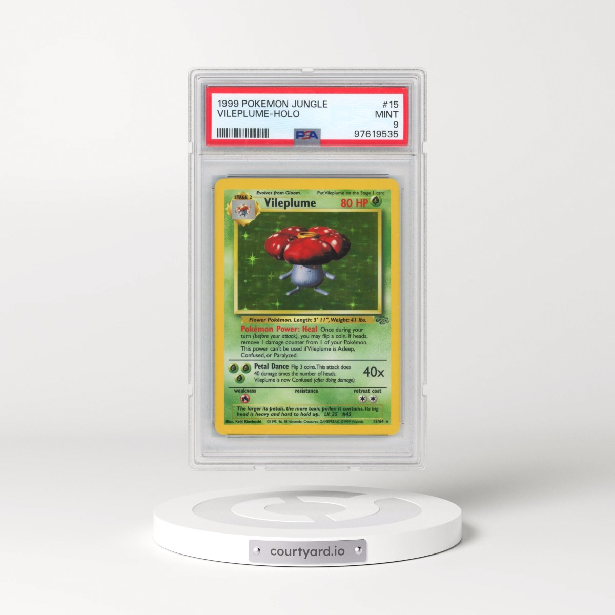 1999 Pokémon Jungle #15 Vileplume - Holo (PSA 9 MINT)