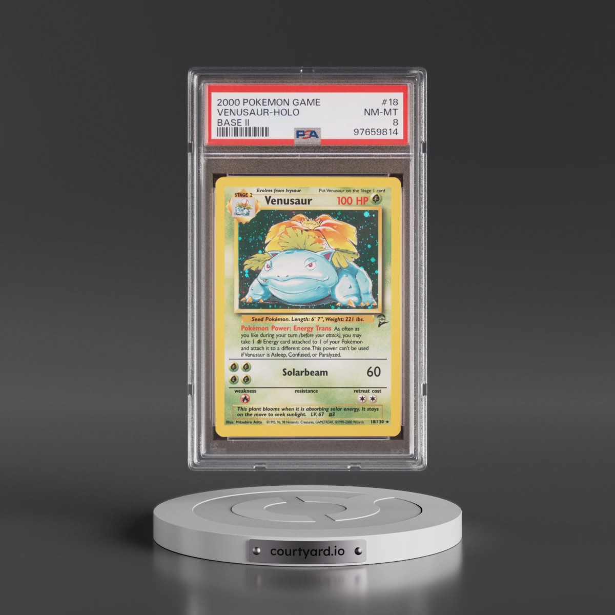 2000 Pokémon Game Base II Venusaur - Holo #18 PSA 8