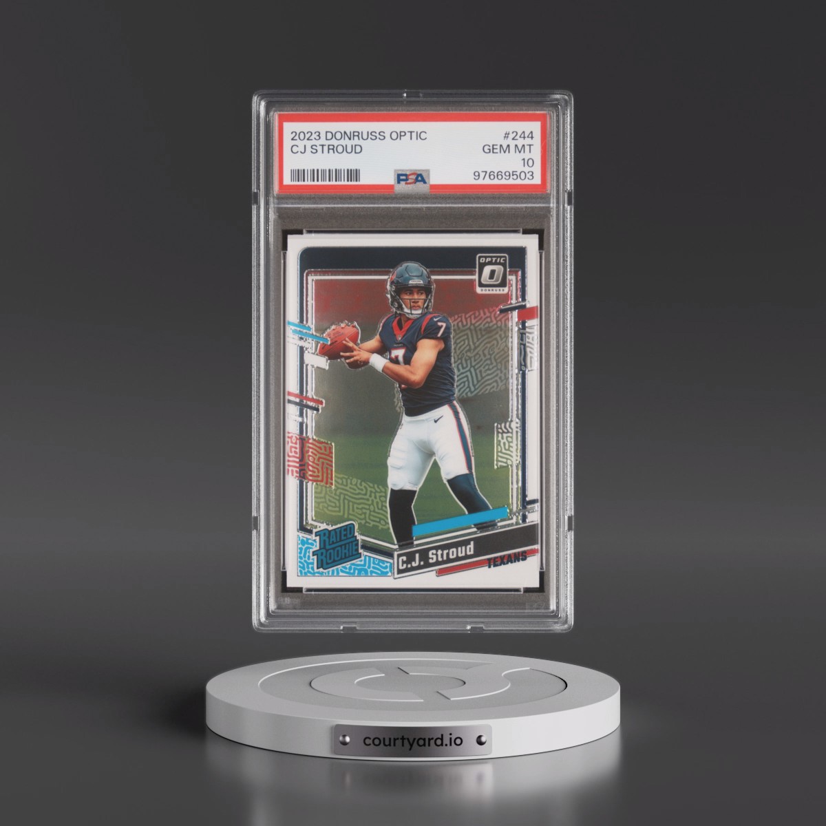 2023 Panini Donruss Optic #244 CJ Stroud (PSA 10 GEM MINT)