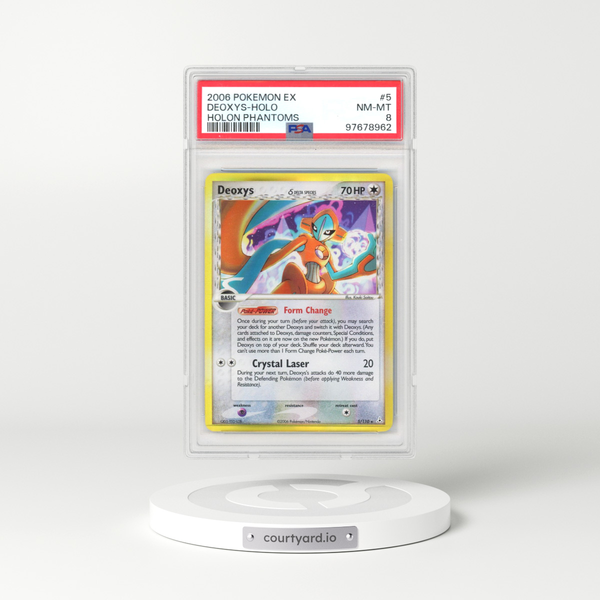 2006 Pokémon EX Holon Phantoms #5 Deoxys - Holo (PSA 8 NM-MT)