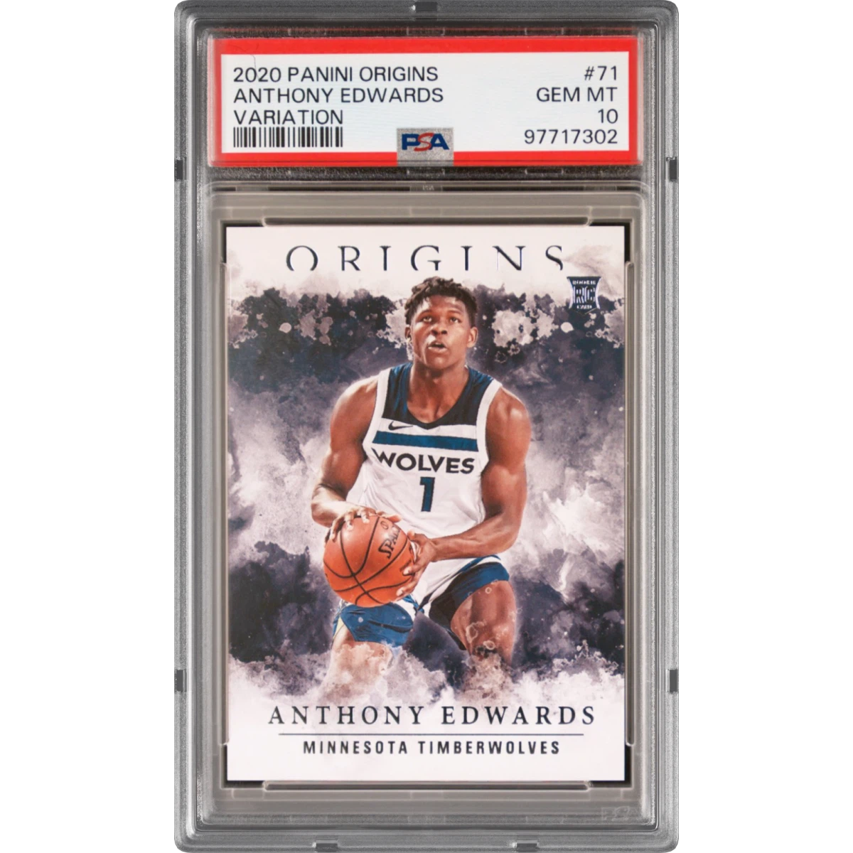 2020 Panini Origins #71 Anthony Edwards - Variation (PSA 10 GEM MINT)