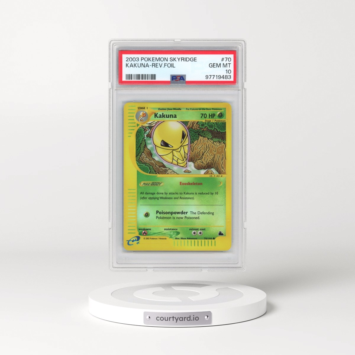 2003 Pokémon Skyridge #70 Kakuna - Reverse Foil (PSA 10 GEM MINT)