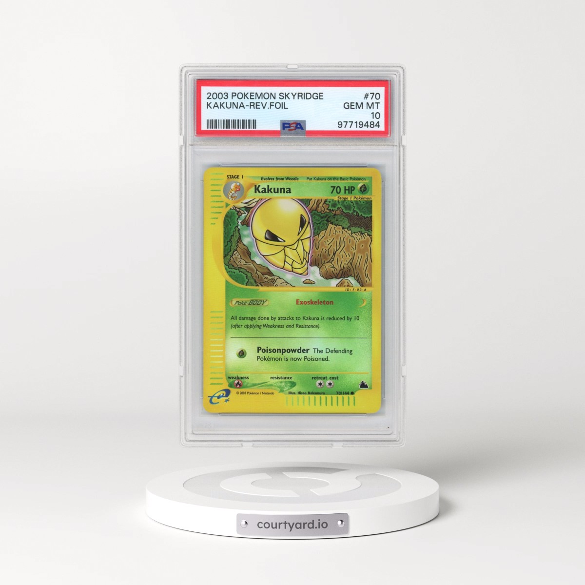 2003 Pokémon Skyridge #70 Kakuna - Reverse Foil (PSA 10 GEM MINT)