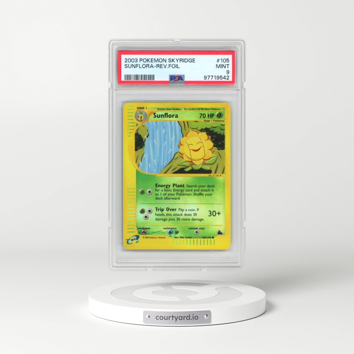 2003 Pokémon Skyridge #105 Sunflora - Reverse Foil (PSA 9 MINT)