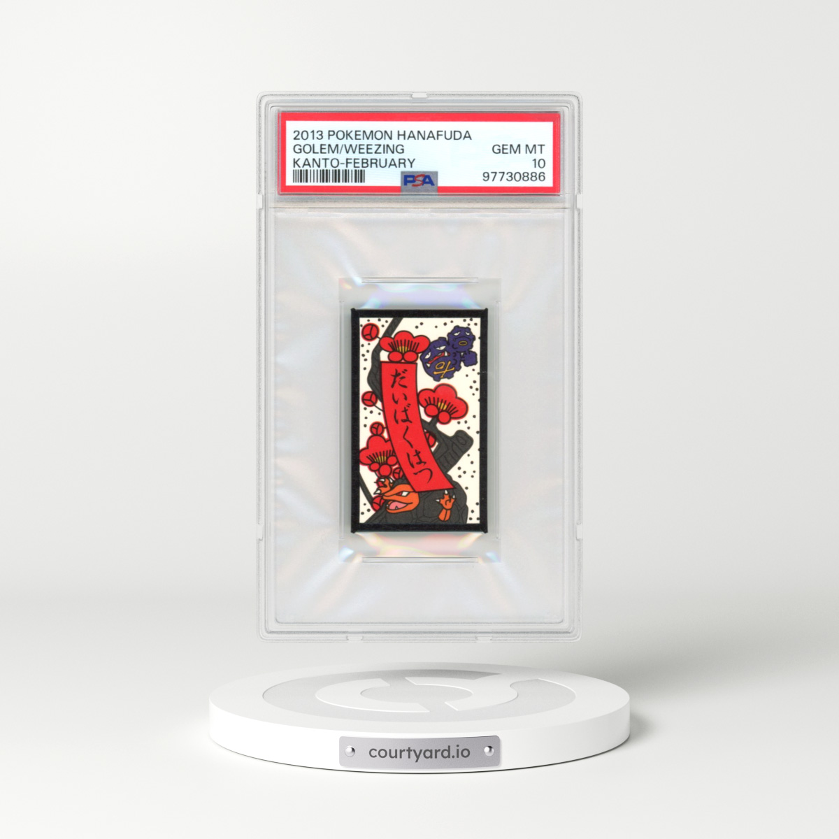 2013 Pokémon Hanafuda Kanto Golem/Weezing - February (PSA 10 GEM MINT)