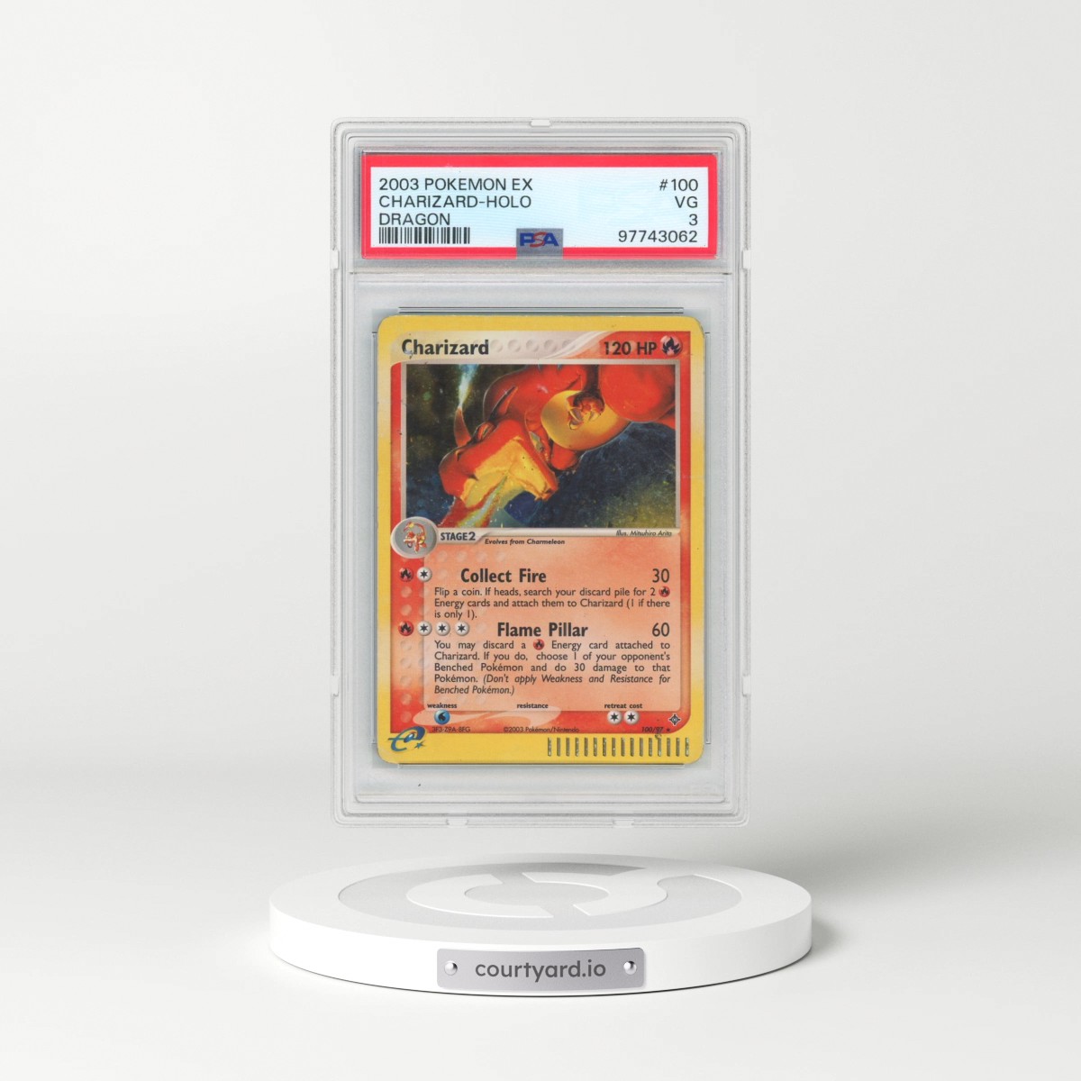 2003 Pokémon EX Dragon #100 Charizard - Holo (PSA 3 VG)