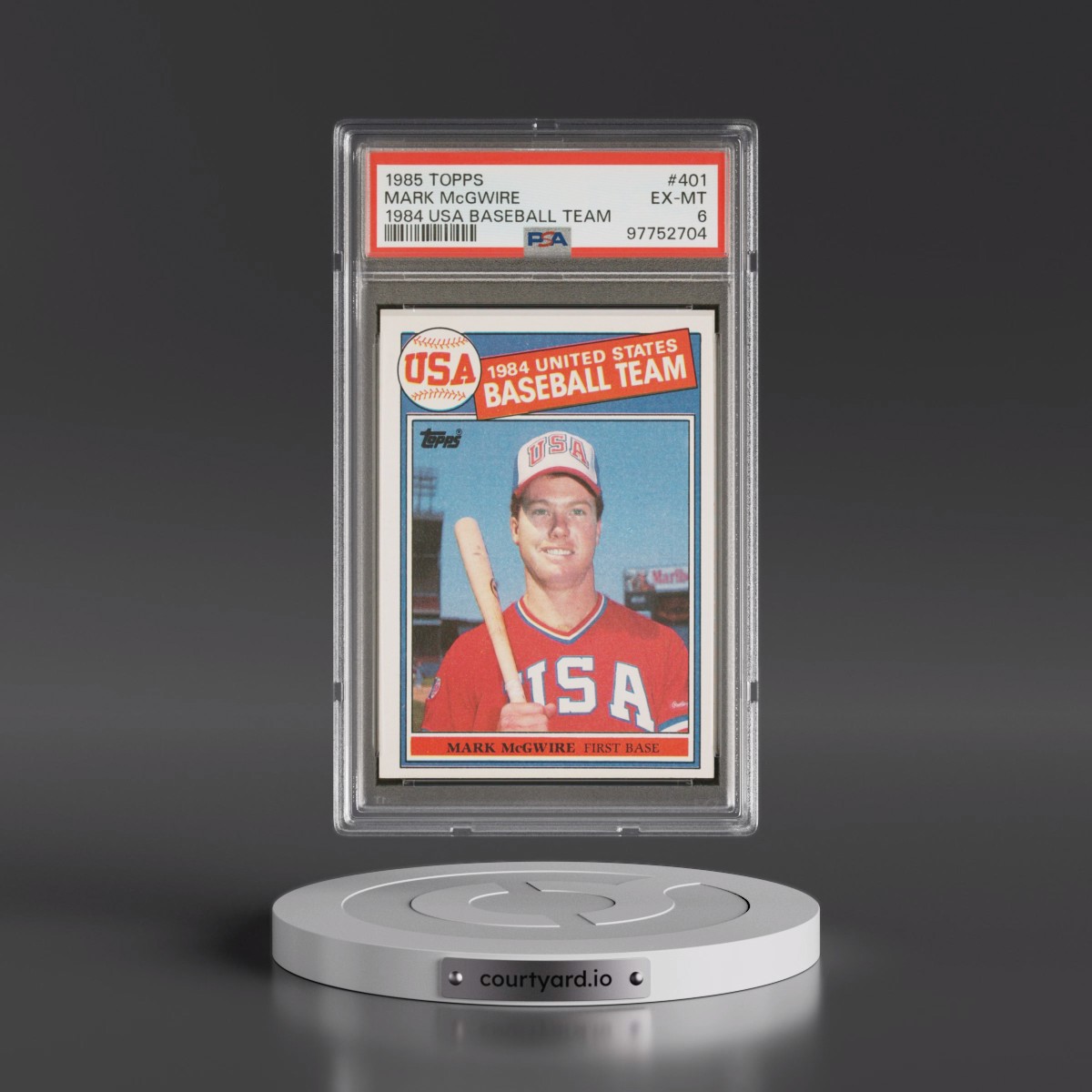 1985 Topps #401 Mark McGwire - 1984 USA Baseball Team (PSA 6 EX-MT)