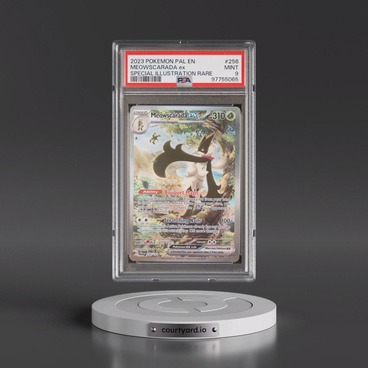 2023 Pokémon Pal EN-Paldea Evolved #256 Meowscarada EX - Holo Special Illustration Rare (PSA 9 MINT)