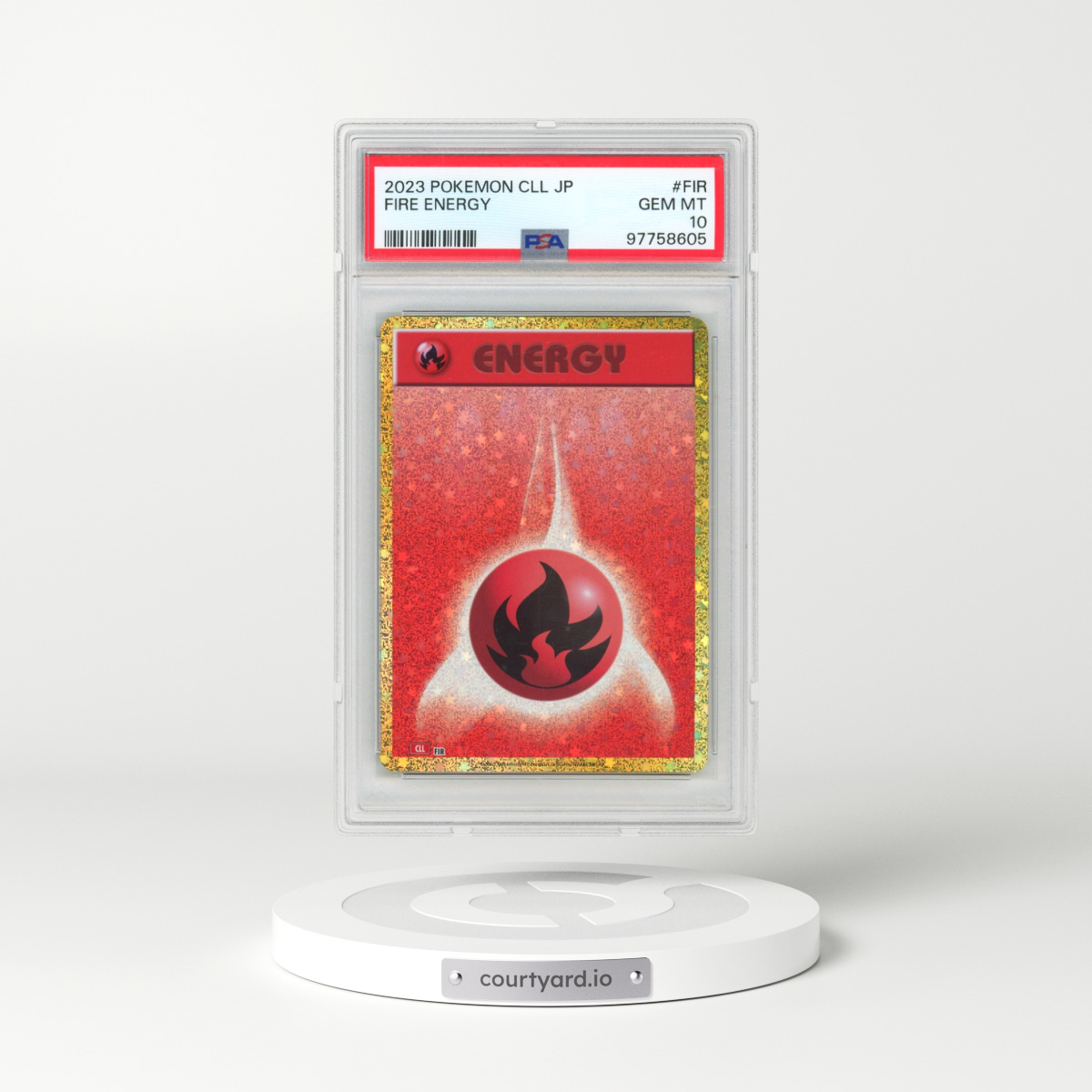 2023 Pokémon Cll-Trading Card Game Classic Charizard & HO-Oh EX Deck #FIR Fire Energy (PSA 10 GEM MINT)