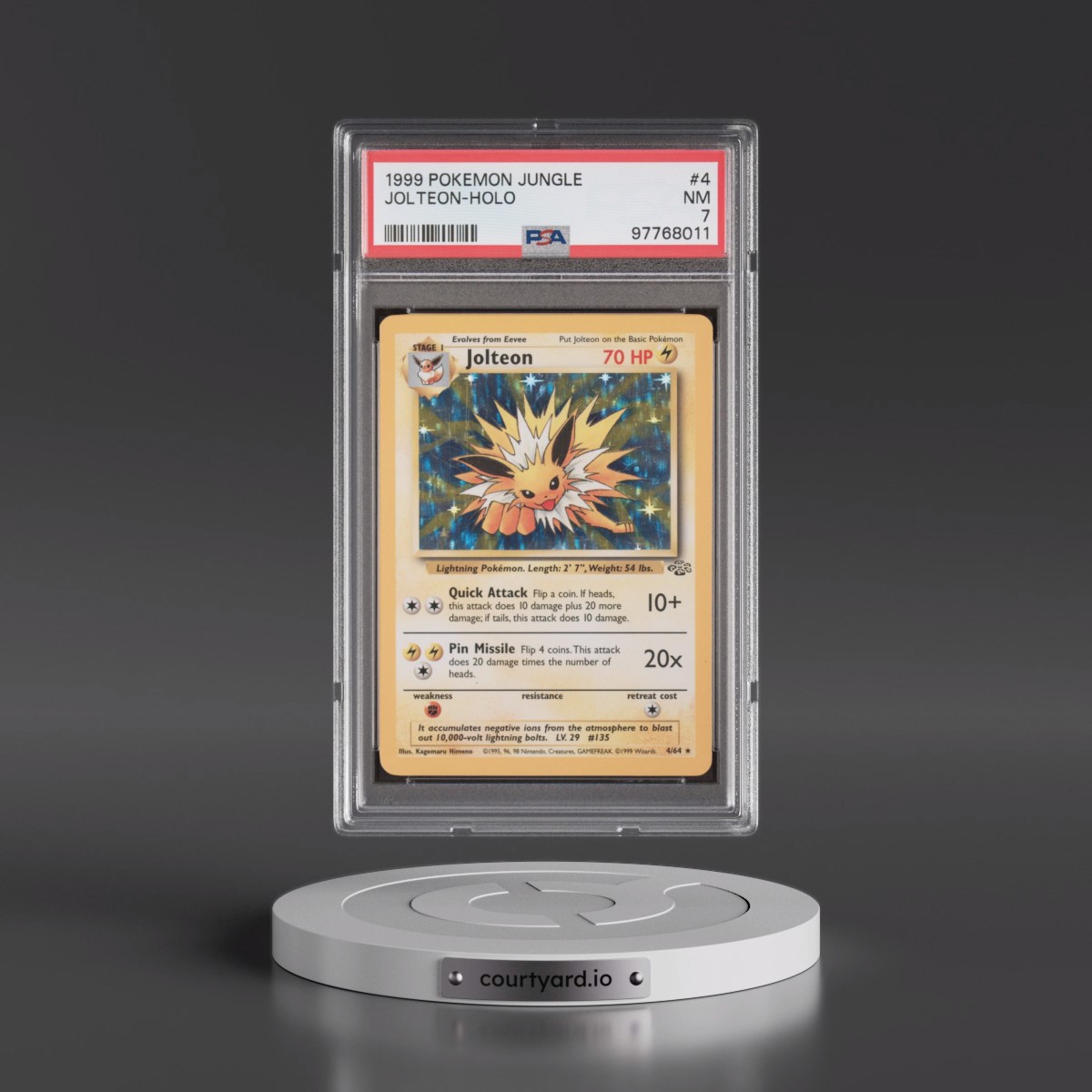 1999 Pokémon Jungle #4 Jolteon - Holo (PSA 7 NM)