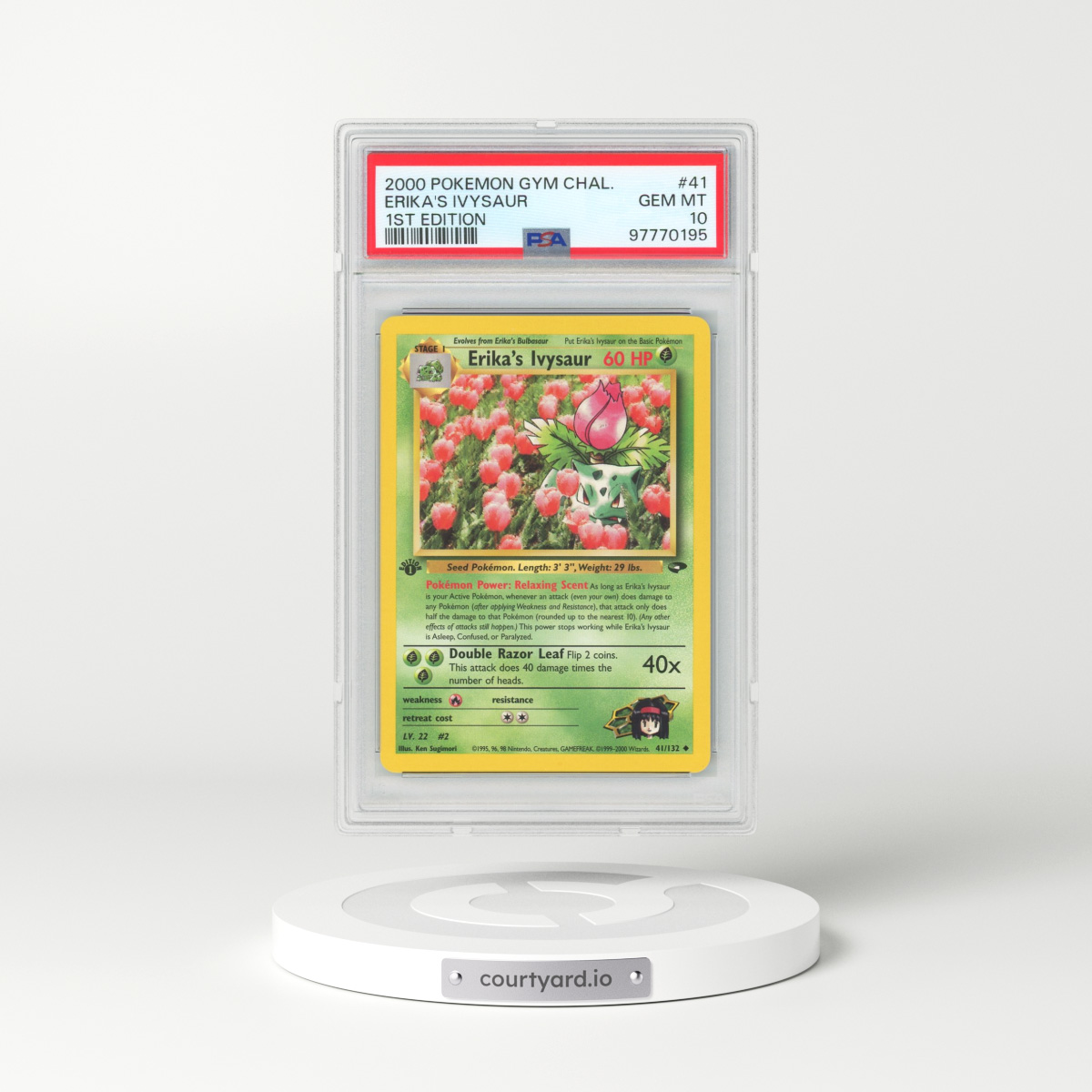 2000 Pokémon Gym Challenge #41 Erika's Ivysaur - 1st Edition (PSA 10 GEM MINT)