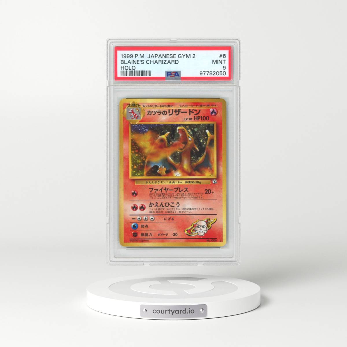 1999 Pokémon Gym 2 #6 Blaine's Charizard - Holo (PSA 9 MINT)