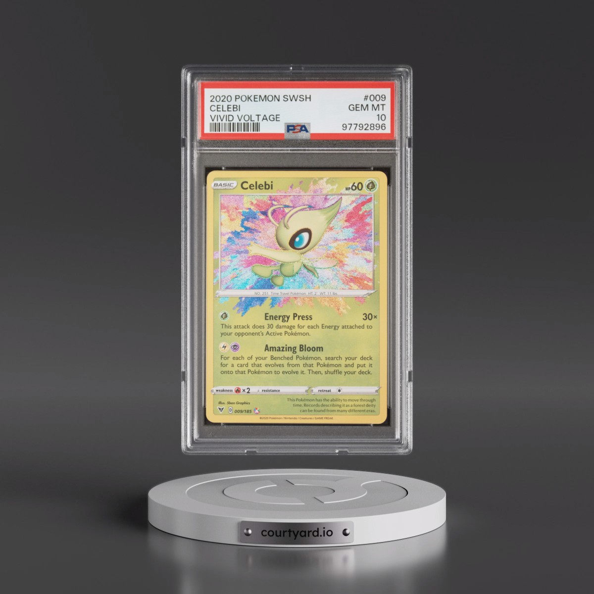 2020 Pokémon Sword & Shield Vivid Voltage #009 Celebi (PSA 10 GEM MINT)