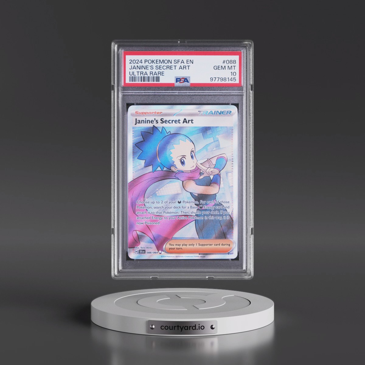 2024 Pokémon Sfa EN-Shrouded Fable #088 Janine's Secret Art - Ultra Rare (PSA 10 GEM MINT)