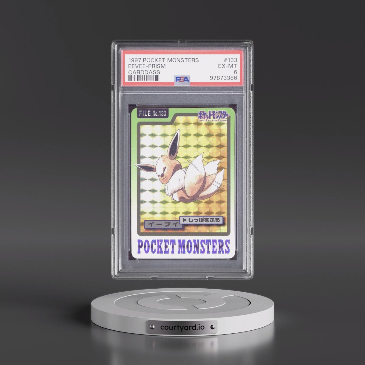 1997 Pocket Monsters Carddass #133 Eevee-Prism (PSA 6 EX-MT)