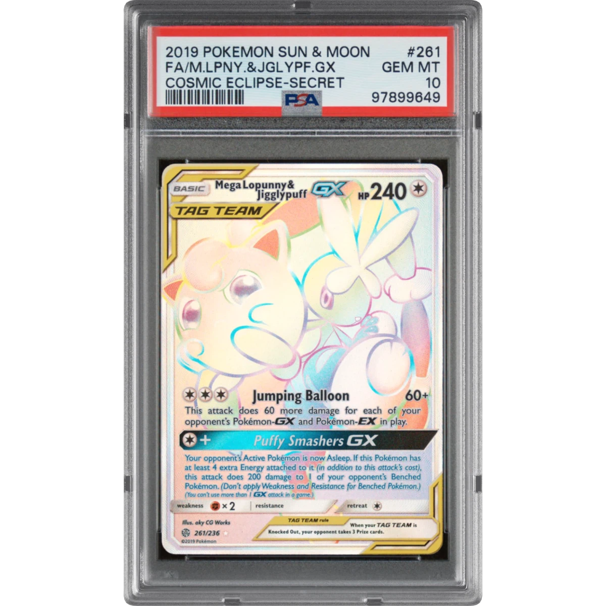 Mega-Lopunny & Jigglypuff GX card artwork