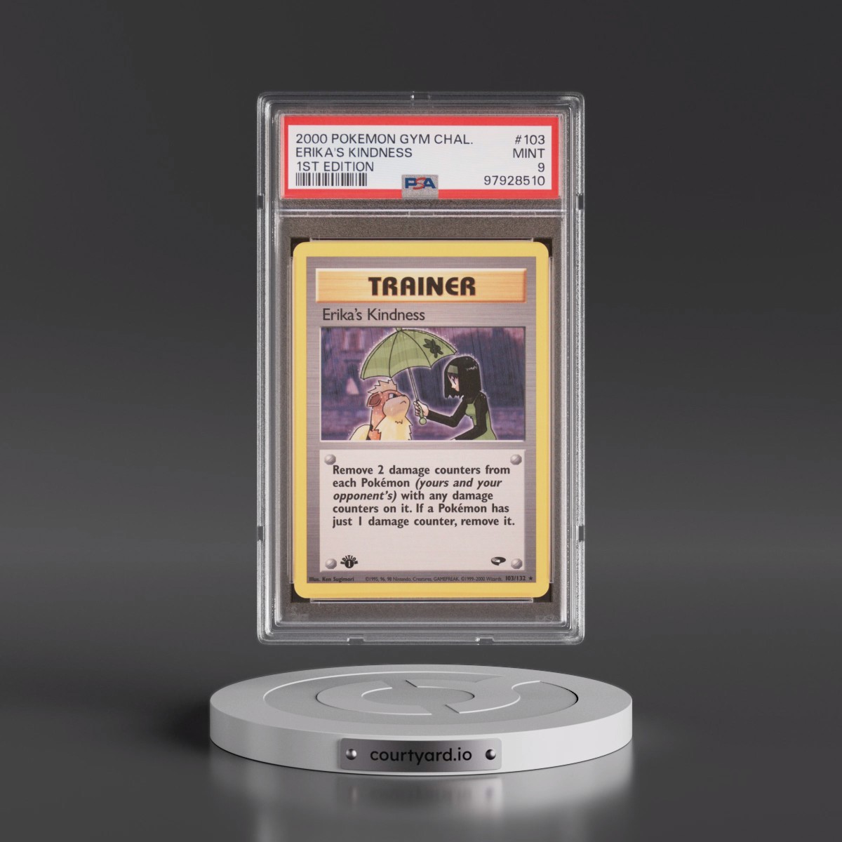 2000 Pokémon Gym Challenge #103 Erika's Kindness - 1st Edition (PSA 9 MINT)