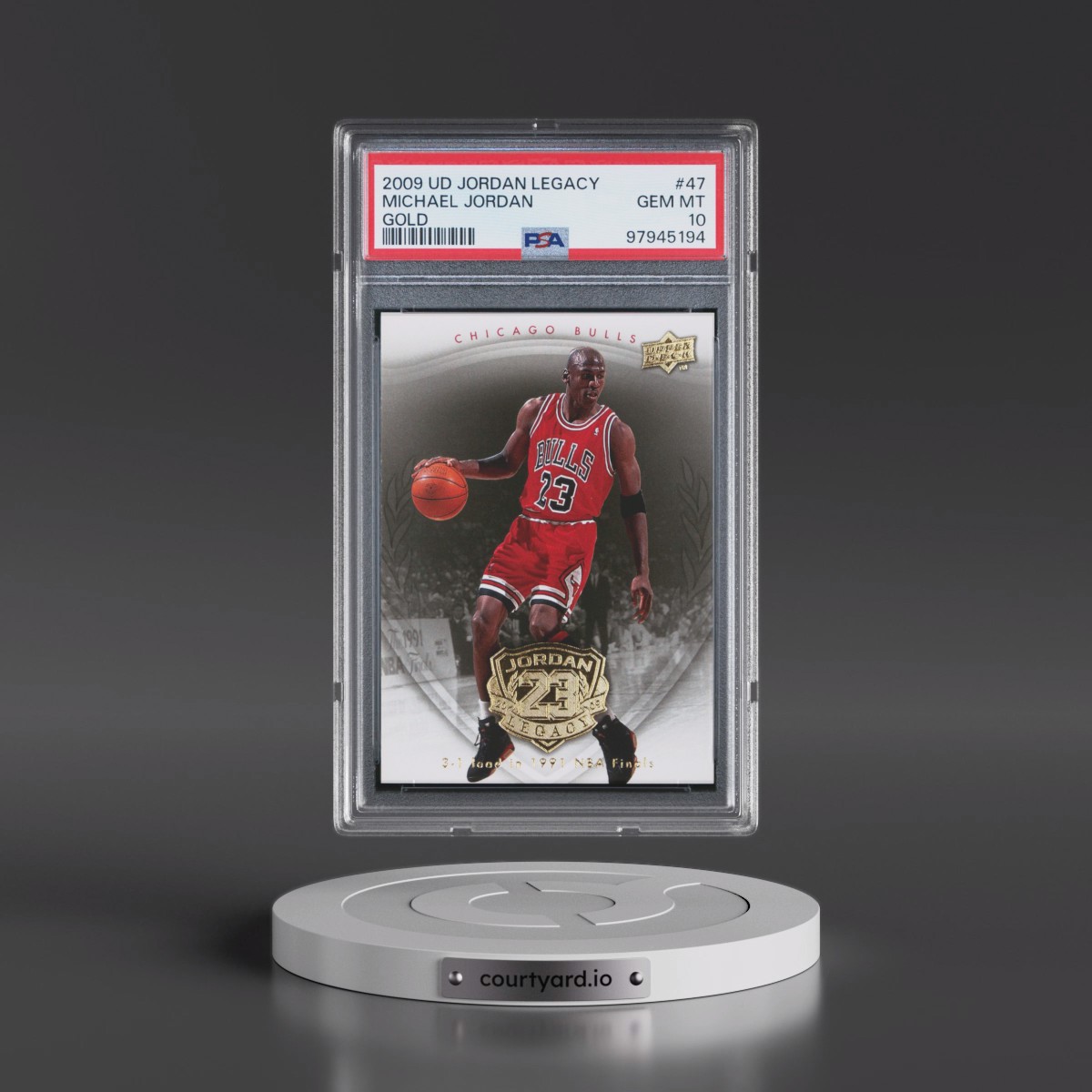 2009 Upper Deck Jordan Legacy Gold #47 Michael Jordan (PSA 10 GEM MINT)