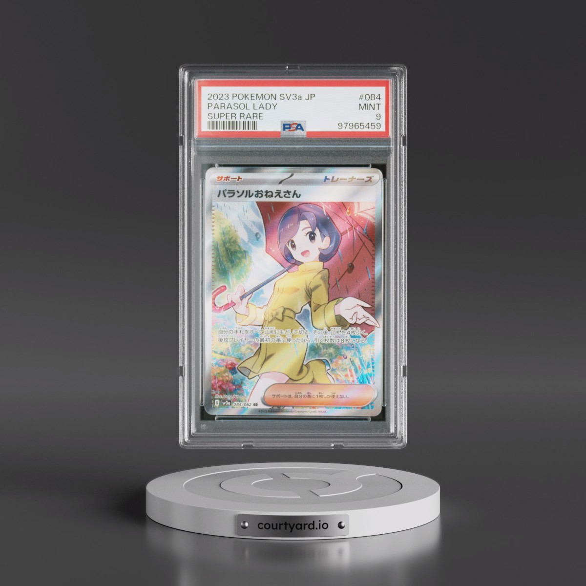 2023 Pokémon Sv3a-Raging Surf #084 Parasol Lady - Super Rare (PSA 9 MINT)