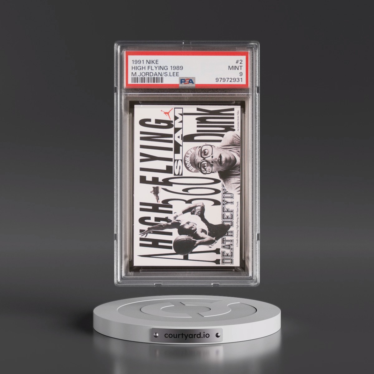 1991 Nike Michael Jordan/Spike Lee #2 High Flying 1989 (PSA 9 MINT)