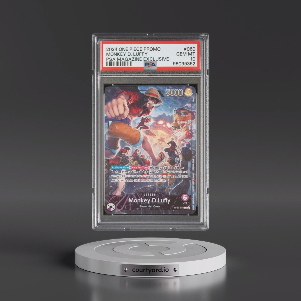 2024 One Piece Promos Monkey D. Luffy - PSA Magazine Exclusive #060 PSA 10