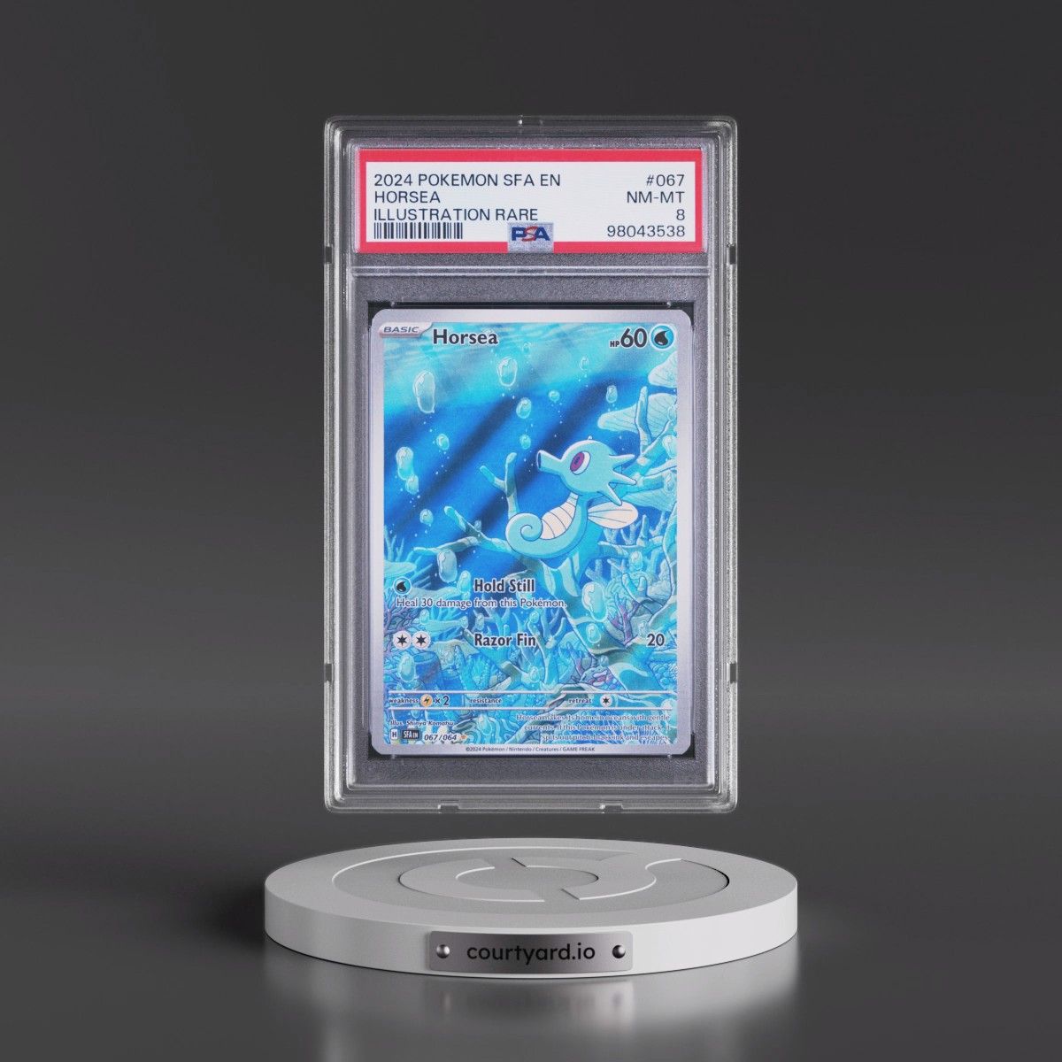2024 Pokémon Sfa EN-Shrouded Fable #067 Horsea - Illustration Rare (PSA 8 NM-MT)