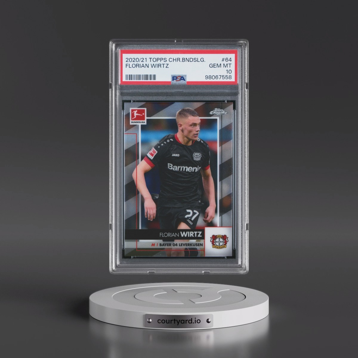 2020 Topps Chrome Bundesliga #64 Florian Wirtz (PSA 10 GEM MINT)
