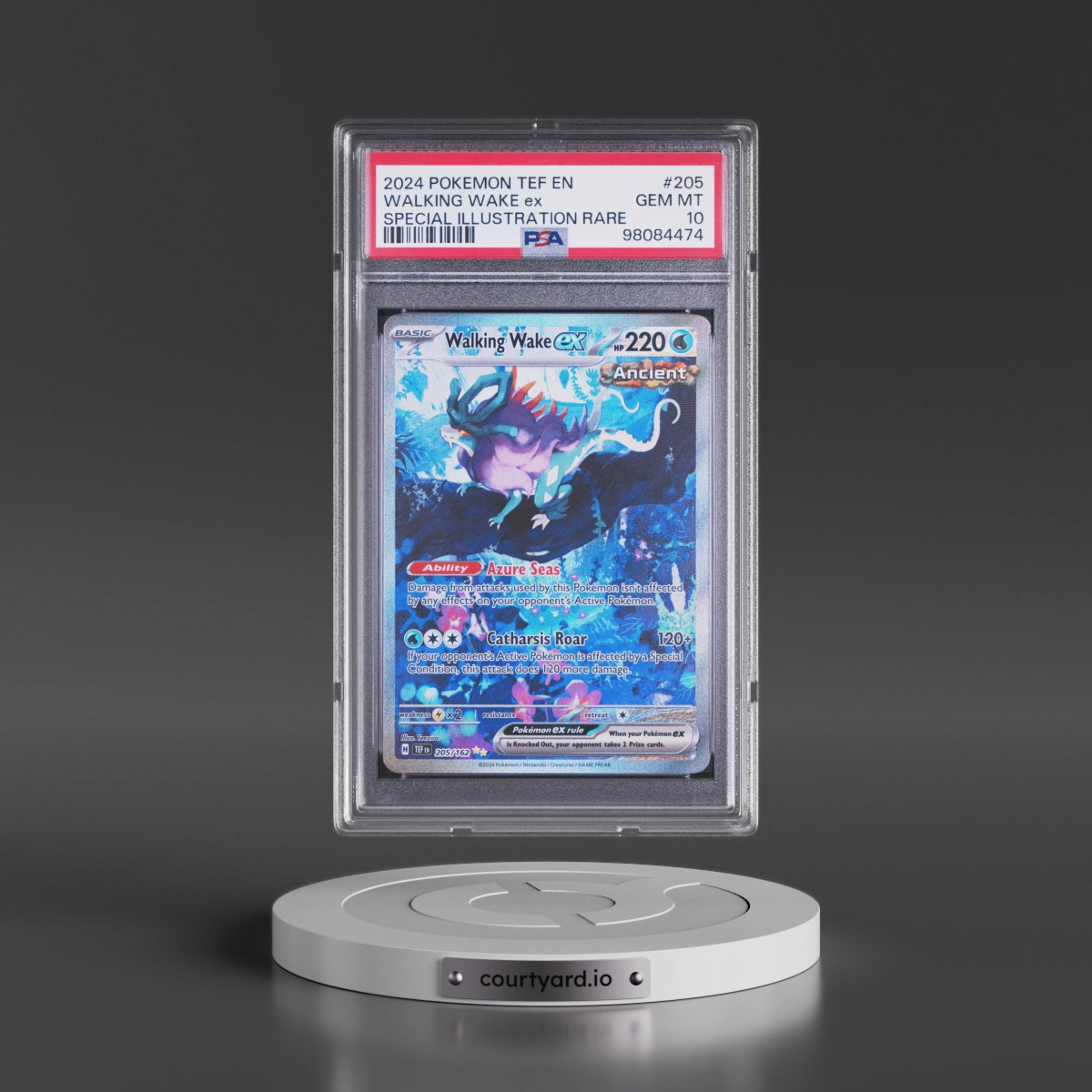 2024 Pokémon Tef EN-Temporal Forces #205 Walking Wake EX - Holo Special Illustration Rare (PSA 10 GEM MINT)