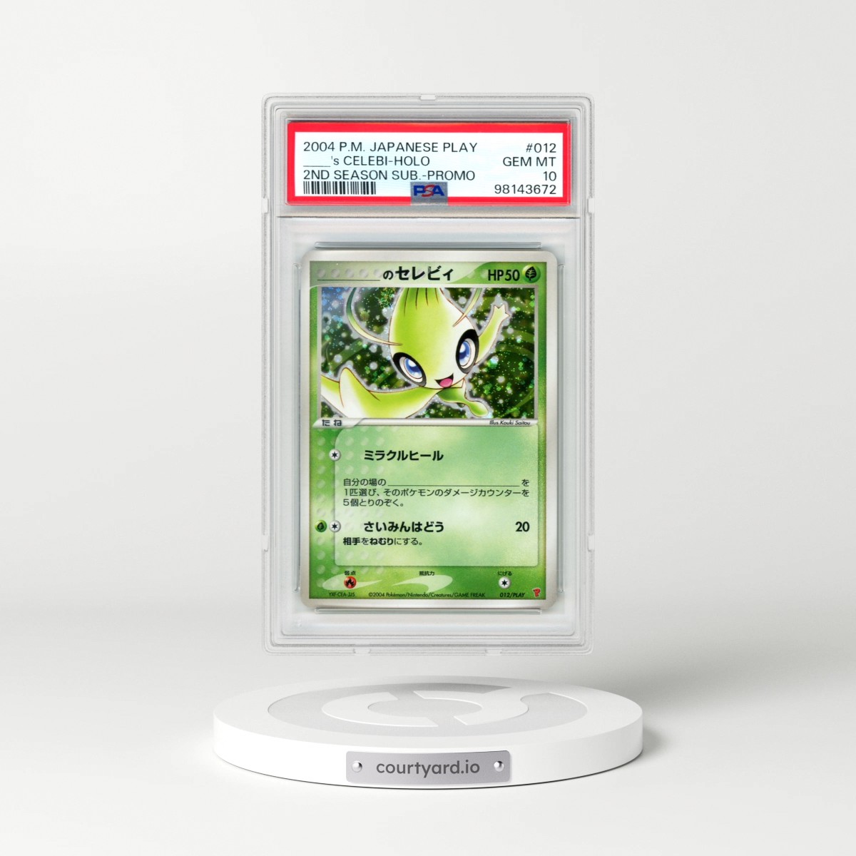 2004 Pokémon Play Promo #012 ____'s Celebi - Holo 2nd Season Subscription (PSA 10 GEM MINT)