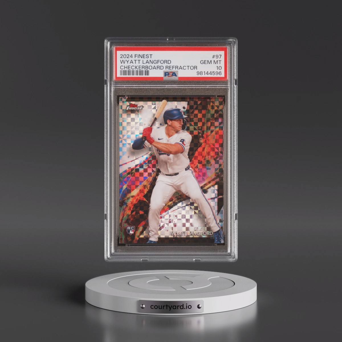 2024 Topps Finest Wyatt Langford - Checkerboard Refractor #97 PSA 10