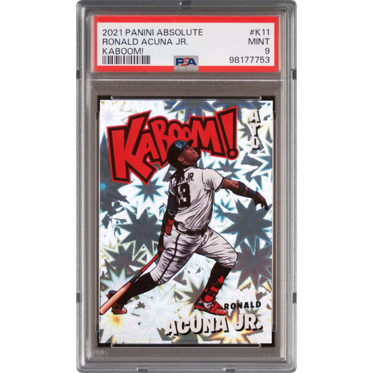 2021 Panini Absolute Kaboom! #K11 Ronald Acuna Jr. (PSA 9 MINT)