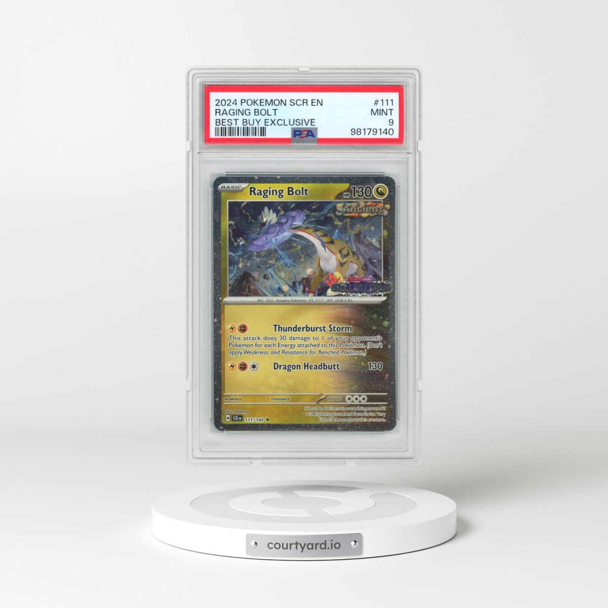 2024 Pokémon Scr EN-Stellar Crown #111 Raging Bolt - Best Buy Exclusive (PSA 9 MINT)