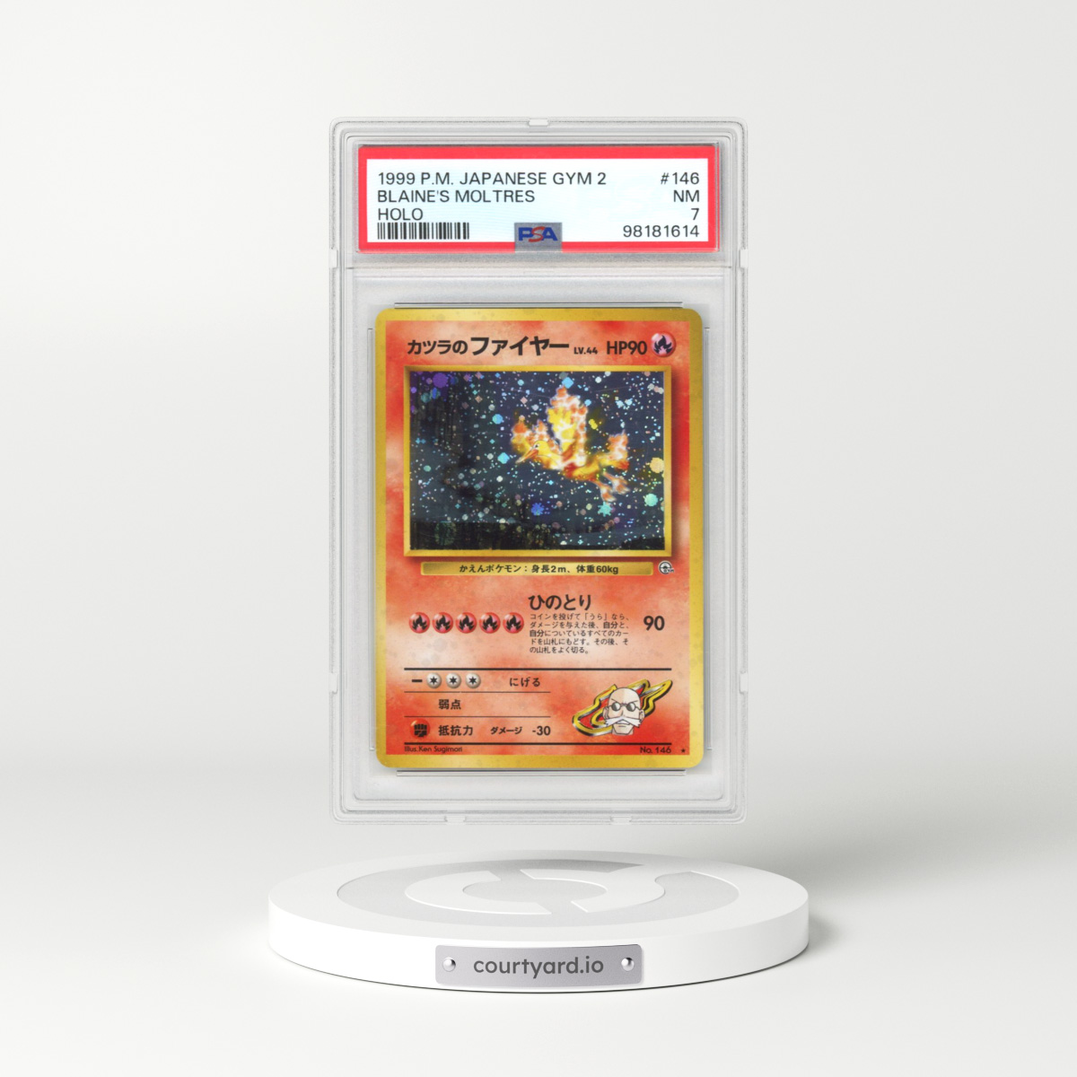 1999 Gym 2: Challenge from the Darkness #146 Blaine's Moltres - Holo (PSA 7 NM)
