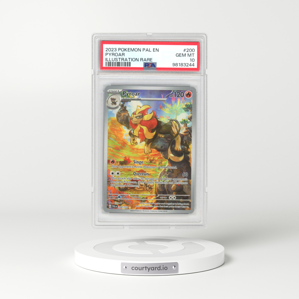 2023 Pokémon Pal EN-Paldea Evolved #200 Pyroar - Illustration Rare (PSA 10 GEM MINT)