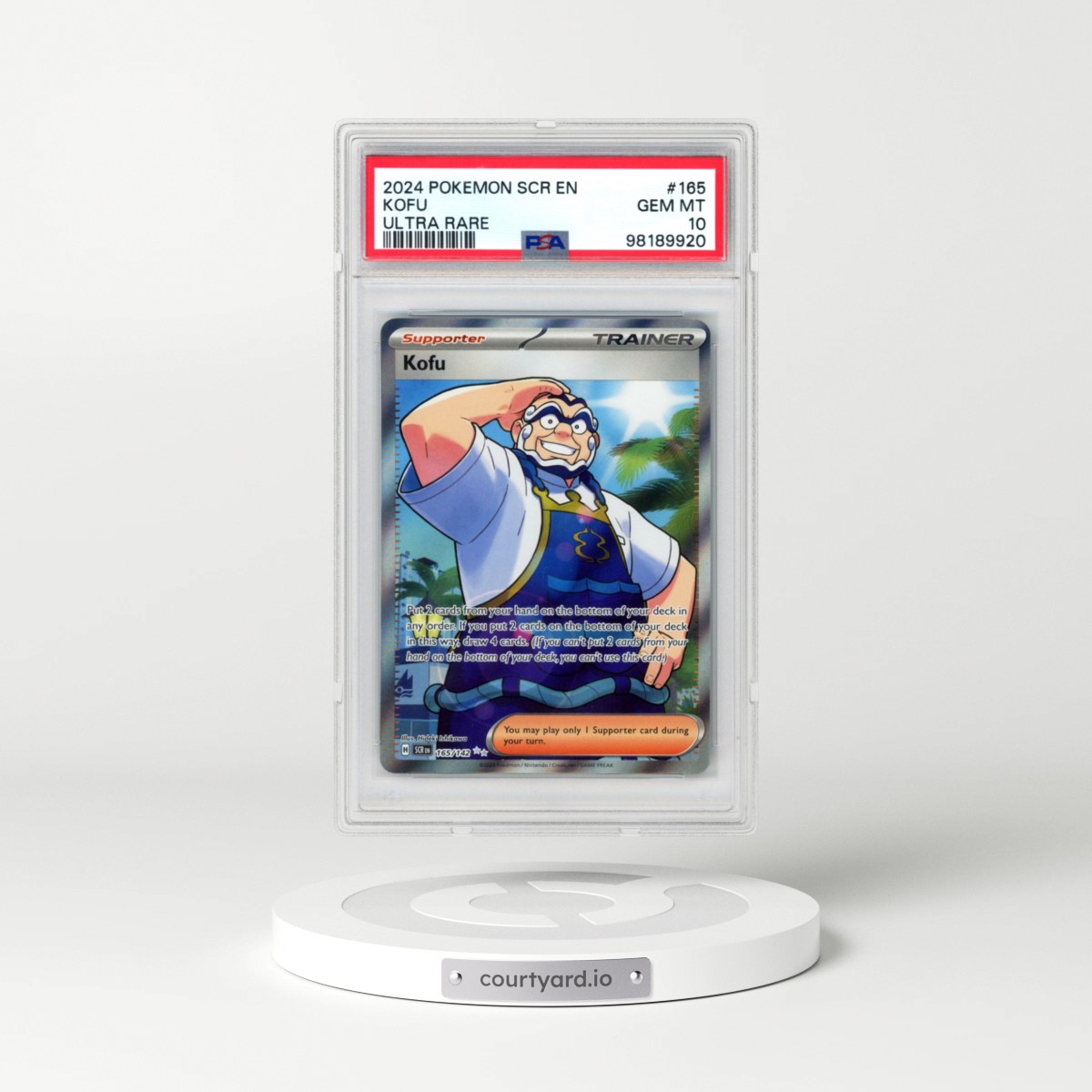 2024 Pokémon Scr EN-Stellar Crown #165 Kofu - Ultra Rare (PSA 10 GEM MINT)