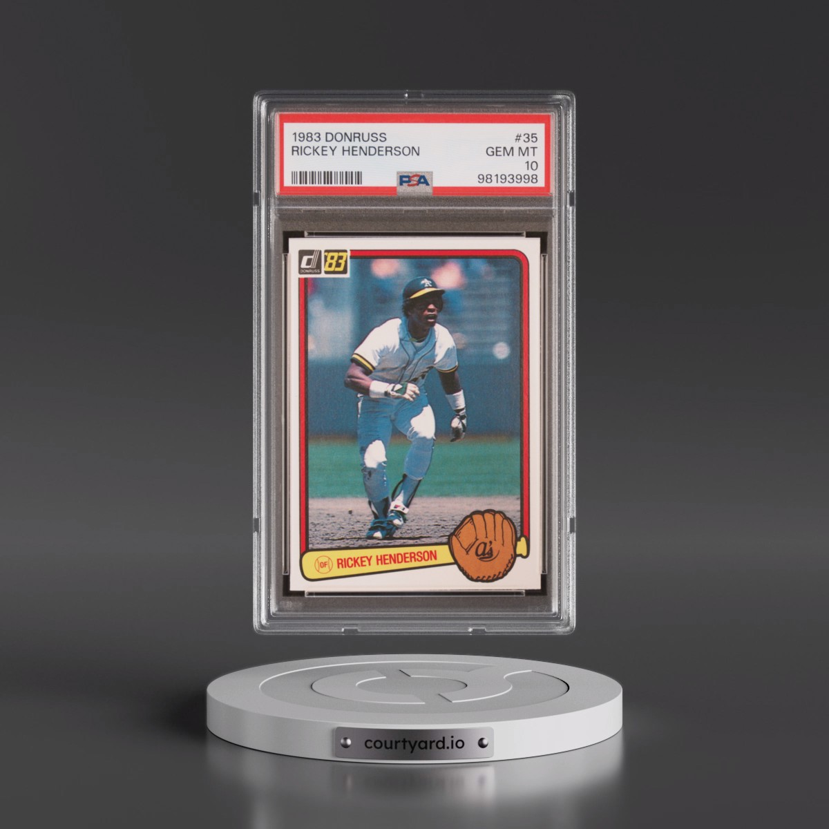 1983 Donruss #35 Rickey Henderson (PSA 10 GEM MINT)