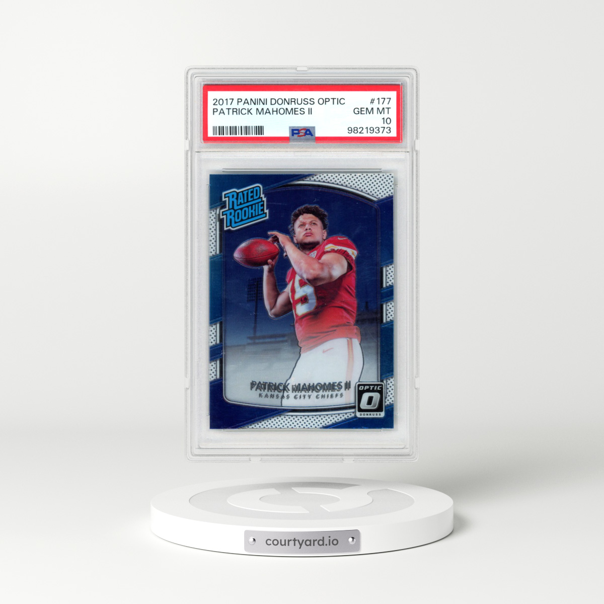 2017 Panini Donruss Optic #177 Patrick Mahomes II (PSA 10 GEM MINT)