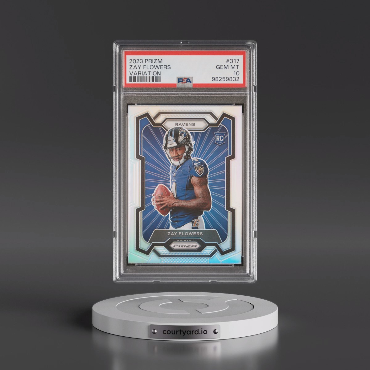 2023 Panini Prizm #317 Zay Flowers - Variation (PSA 10 GEM MINT)