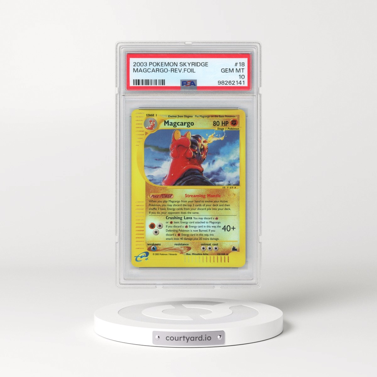 2003 Pokémon Skyridge #18 Magcargo - Reverse Foil (PSA 10 GEM MINT)