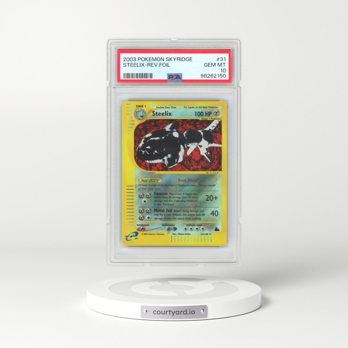 2003 Pokémon Skyridge #31 Steelix - Reverse Foil (PSA 10 GEM MINT)