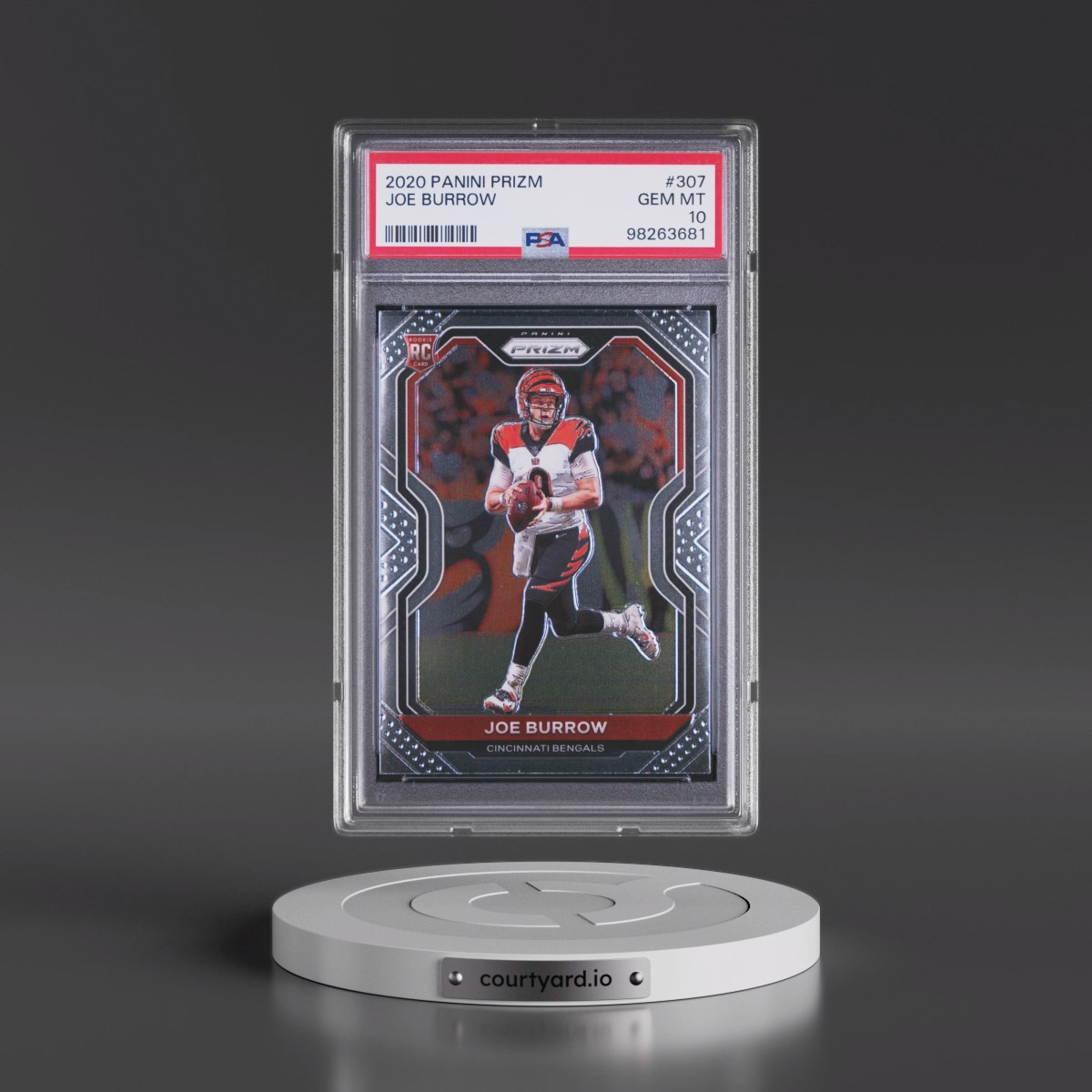 2020 Panini Prizm #307 Joe Burrow (PSA 10 GEM MINT)