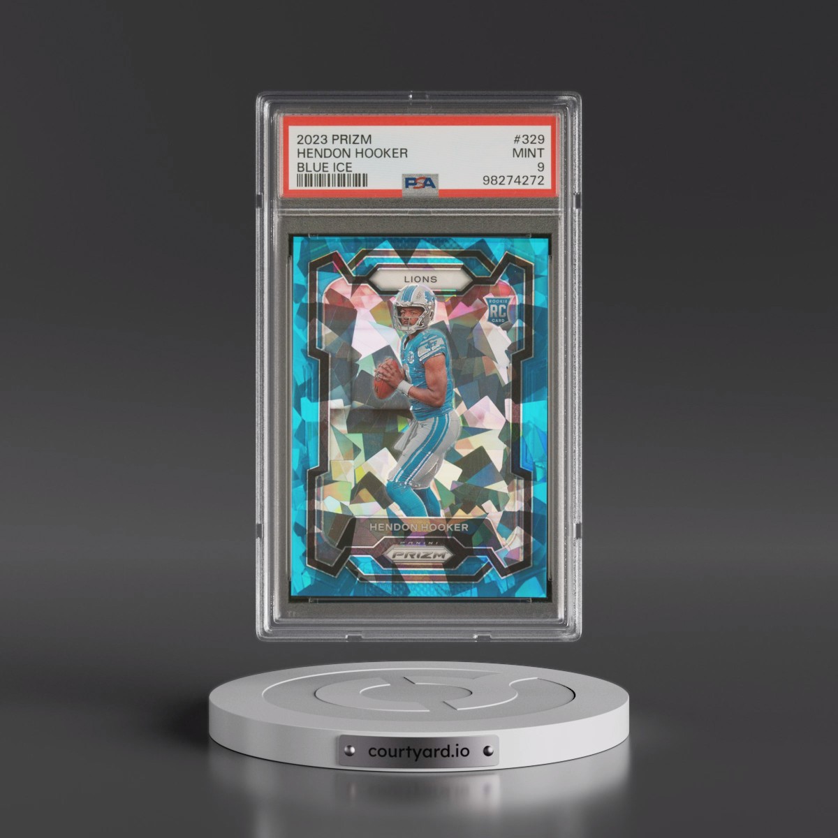 2023 Panini Prizm #329 Hendon Hooker - Blue Ice (PSA 9 MINT)