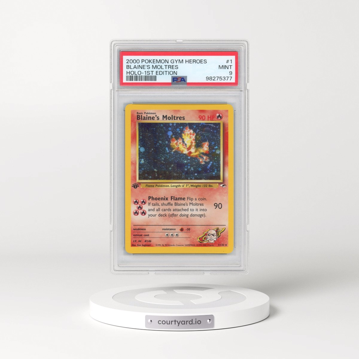 2000 Pokémon Gym Heroes #1 Blaine's Moltres - 1st Edition Holo (PSA 9 MINT)