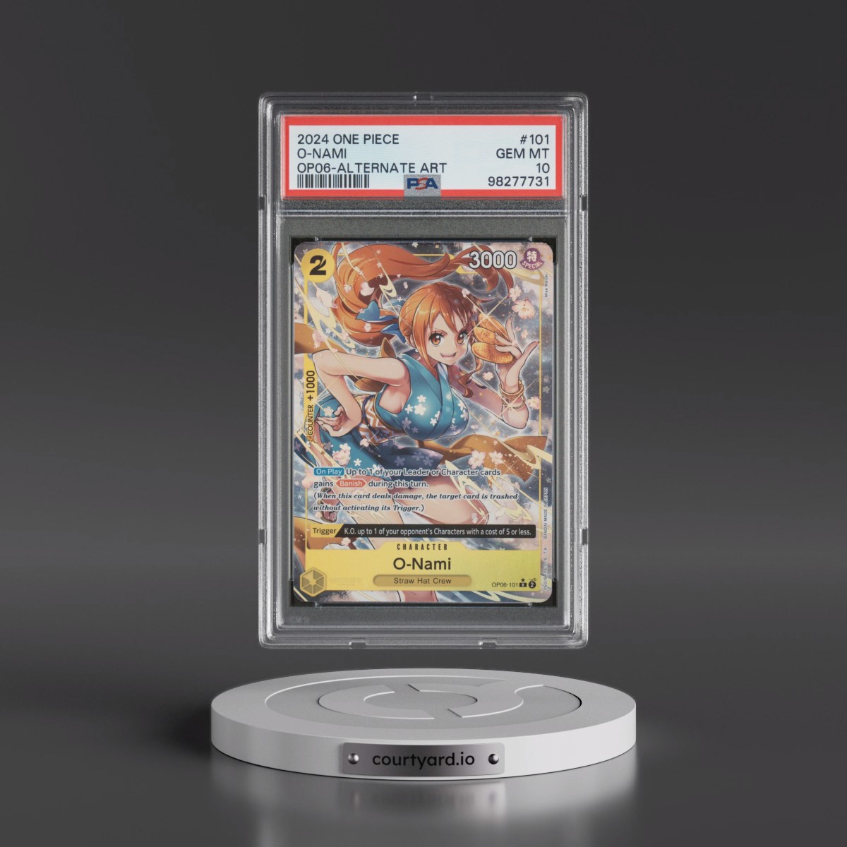 2024 One Piece OP06-Wings of the Captain #101 O-Nami - Alternate Art (PSA 10 GEM MINT)