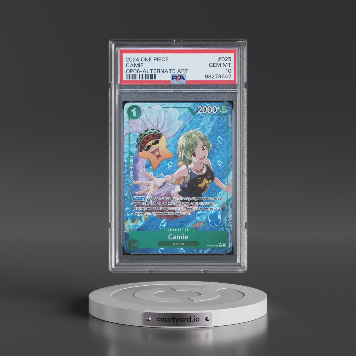 2024 One Piece OP06-Wings of the Captain #025 Camie - Alternate Art (PSA 10 GEM MINT)