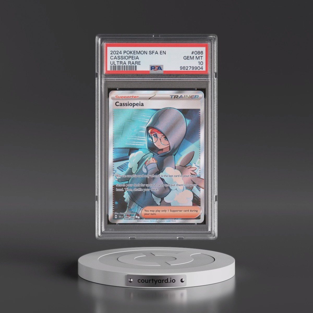 2024 Pokémon Sfa EN-Shrouded Fable #086 Cassiopeia - Ultra Rare (PSA 10 GEM MINT)