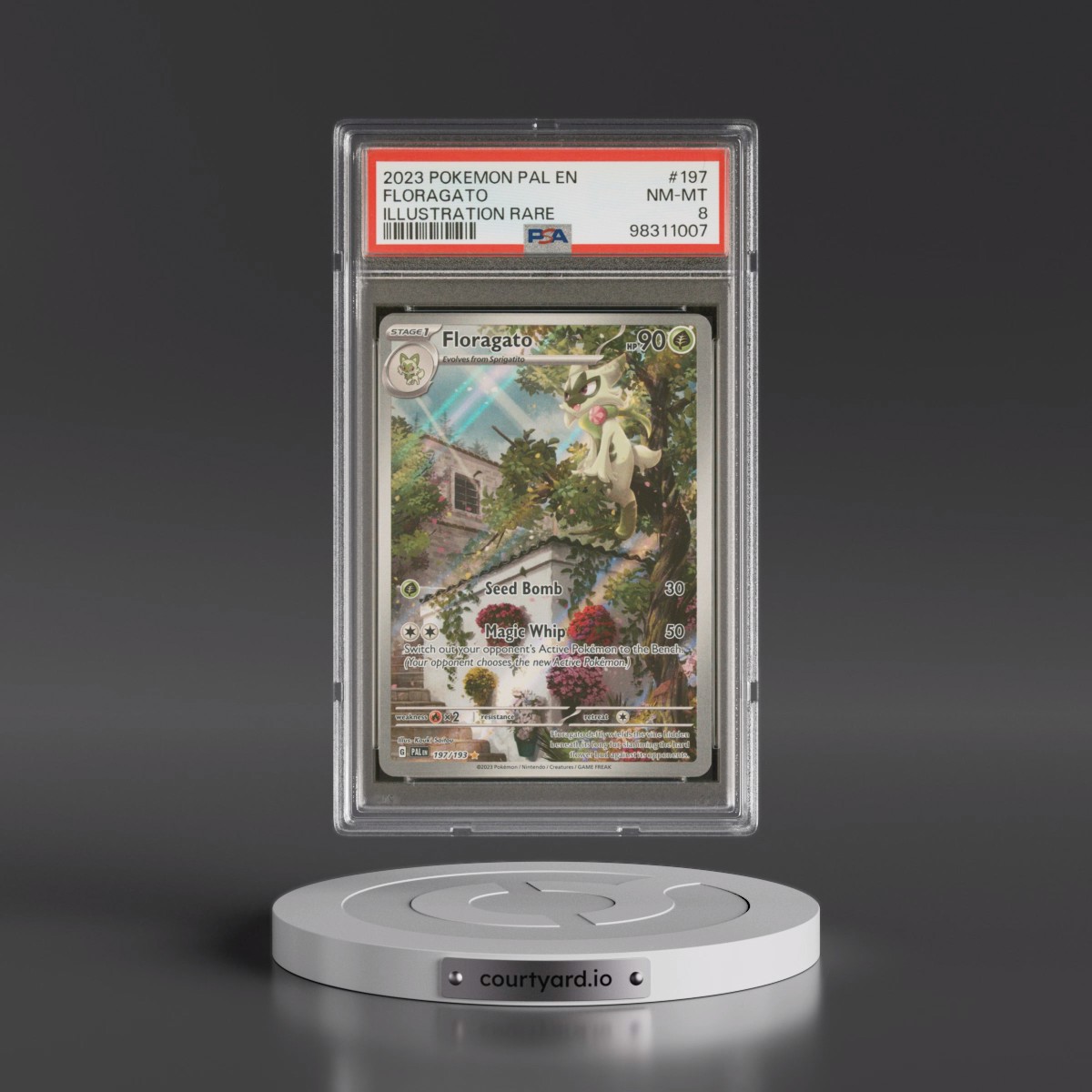 2023 Pokémon Pal EN-Paldea Evolved #197 Floragato - Illustration Rare (PSA 8 NM-MT)