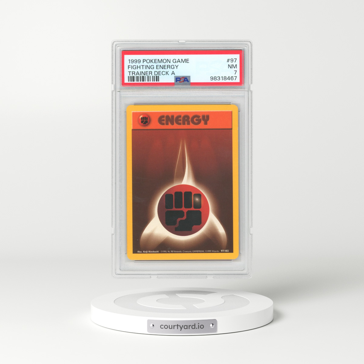 1999 Pokémon Game #97 Fighting Energy - Trainer Deck A (PSA 7 NM)