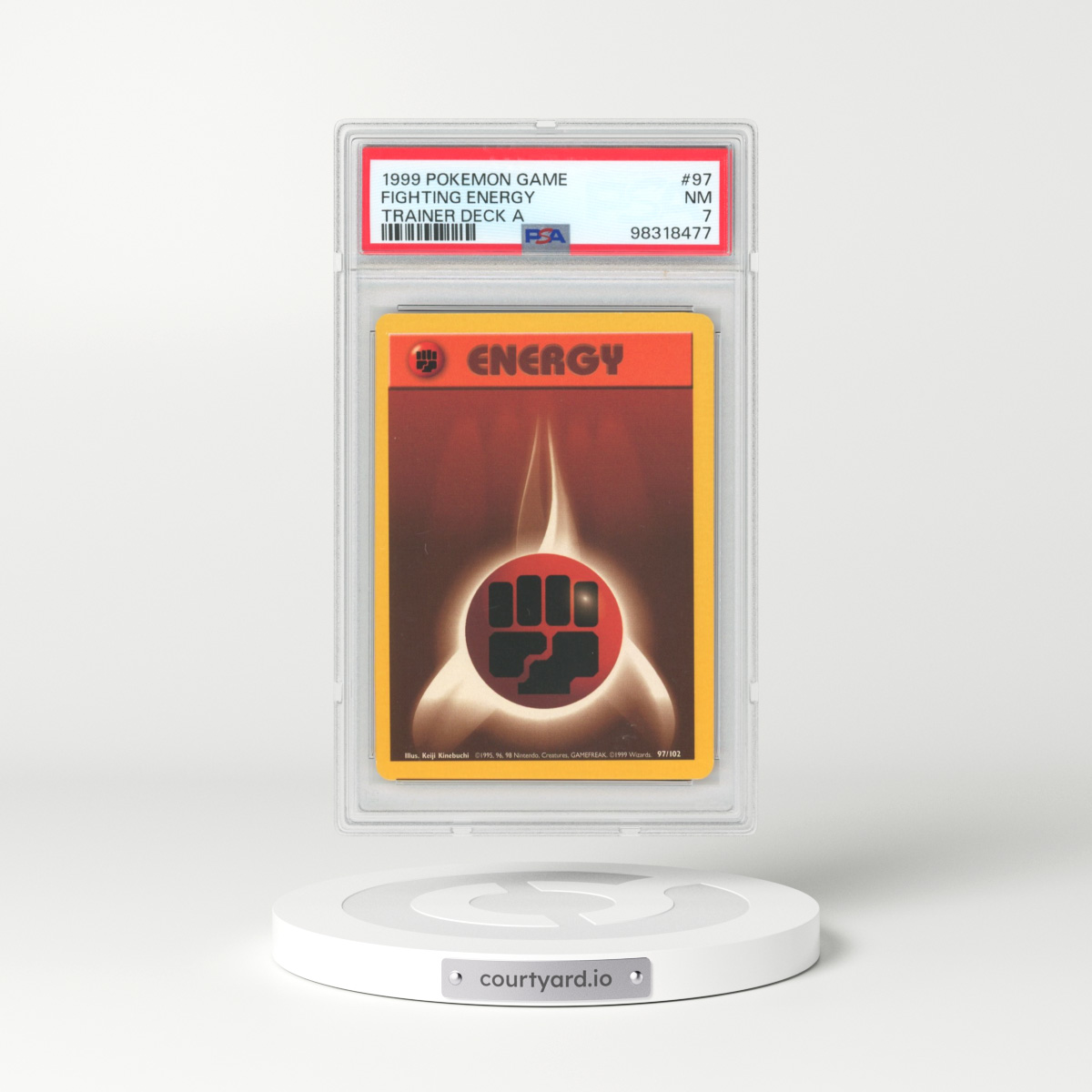 1999 Pokémon Game #97 Fighting Energy - Trainer Deck A (PSA 7 NM)